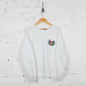 Vintage Basketball Sweatshirt - White - L