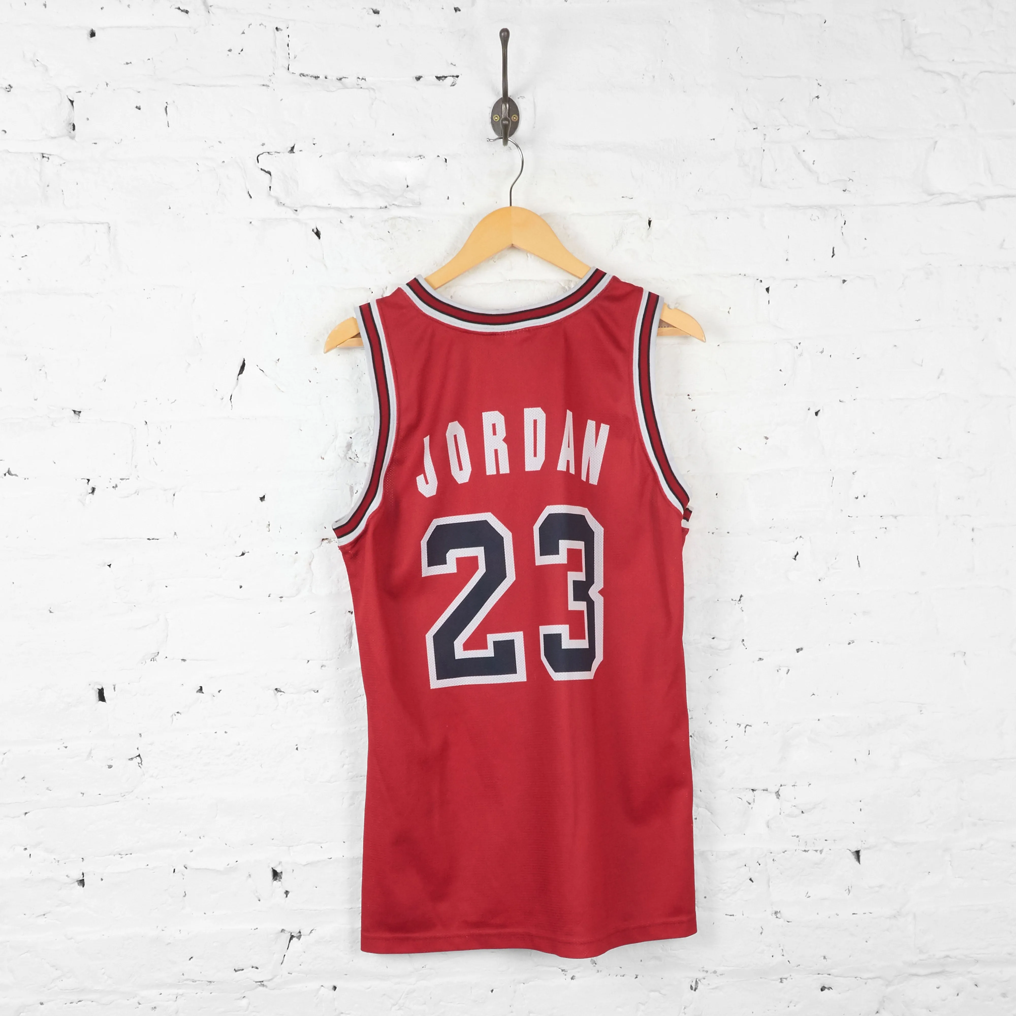 Vintage Champion NBA Chicago Bulls Jordan Jersey - Red - L