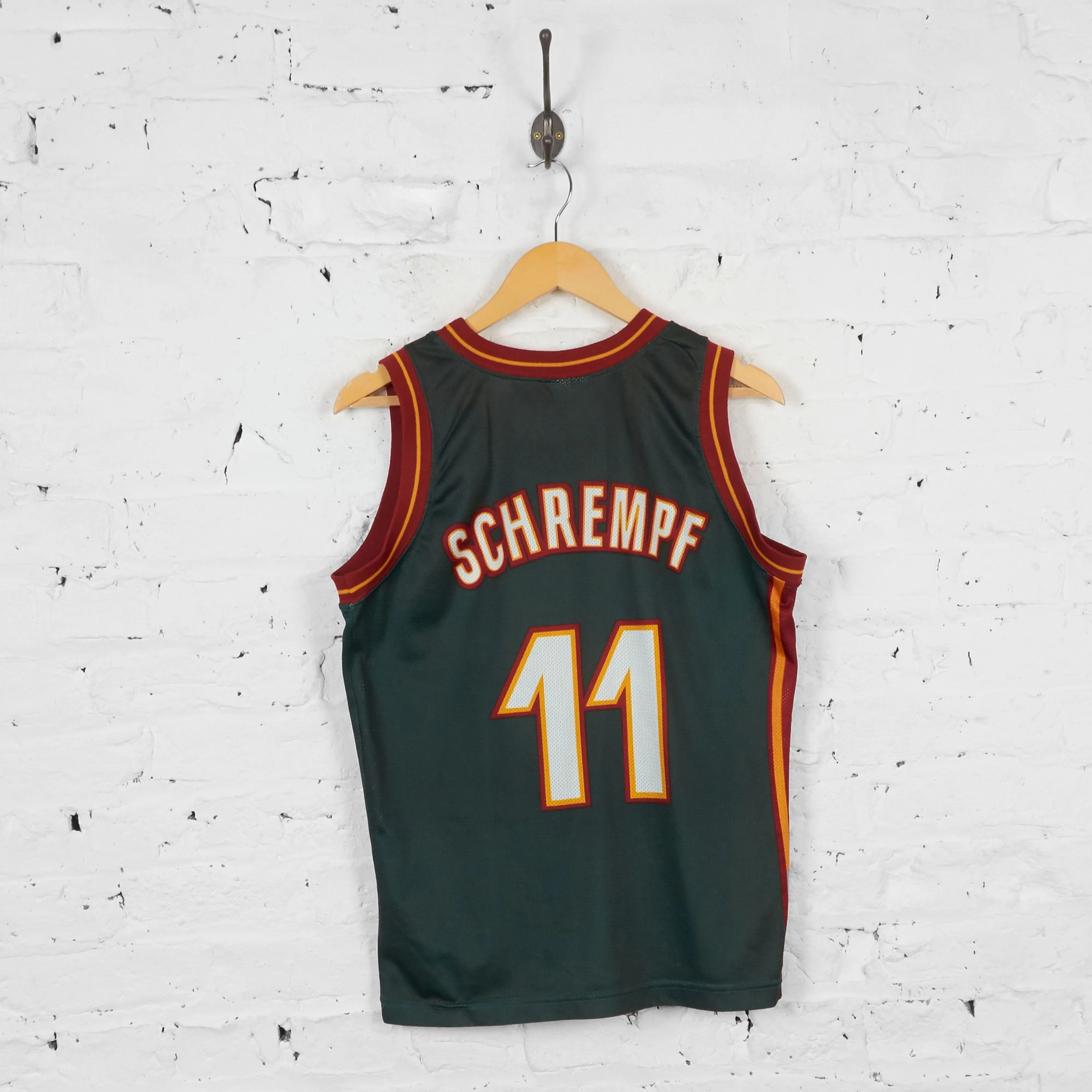 Vintage Champion Seattle Supersonics Basketball NBA Jersey - Green - XS
