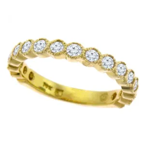 Vintage-inspired half eternity band