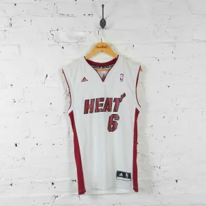 Vintage NBA Miami Heat James Jersey - White/Red - XS