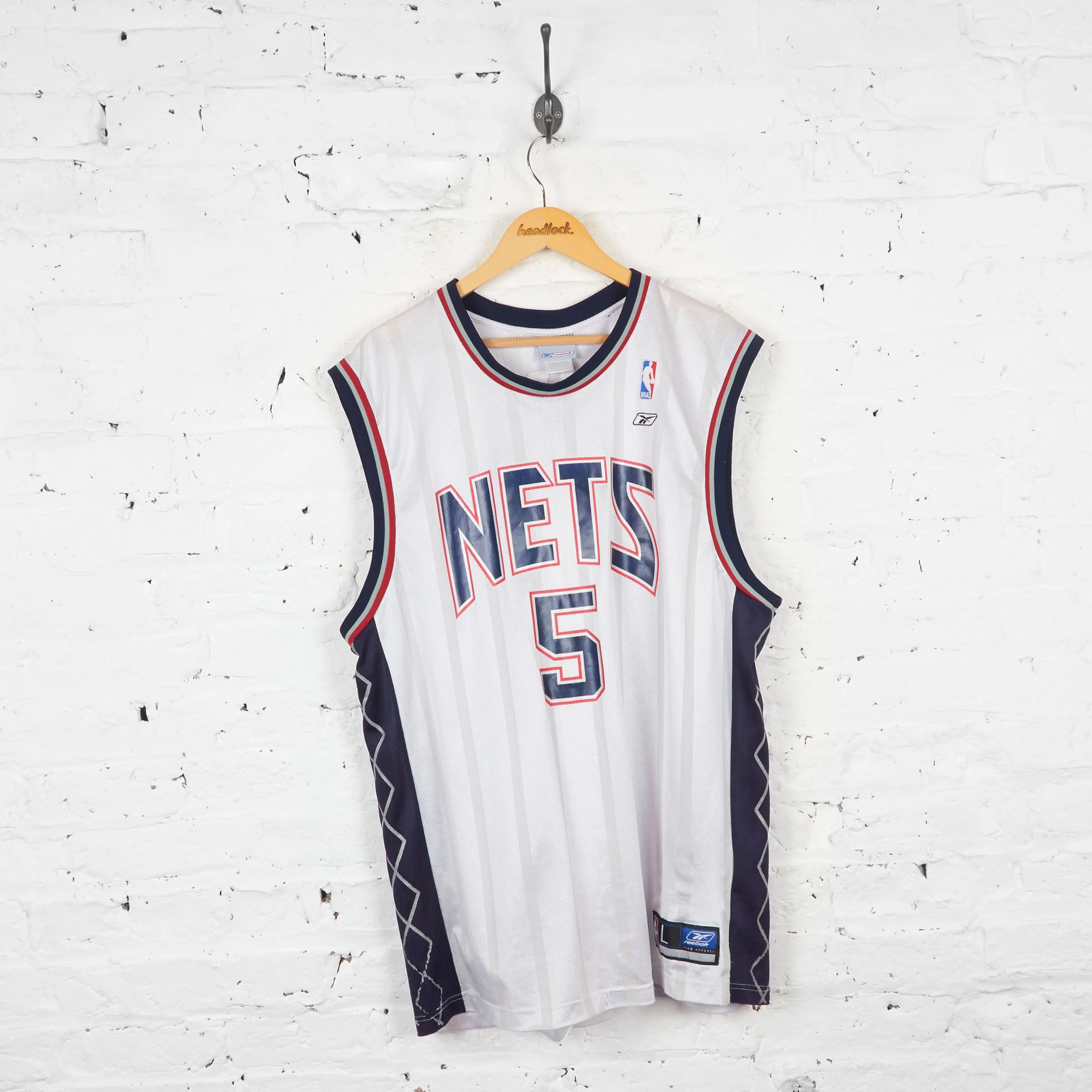Vintage Reebok Brooklyn Nets NBA Jersey - White - L