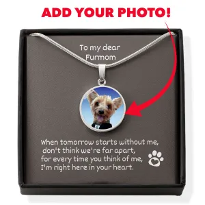 When Tomorrow Starts Without Me Personalized Photo Pet Memorial Pet Loss In Remembrance Circle Necklace With Engraving