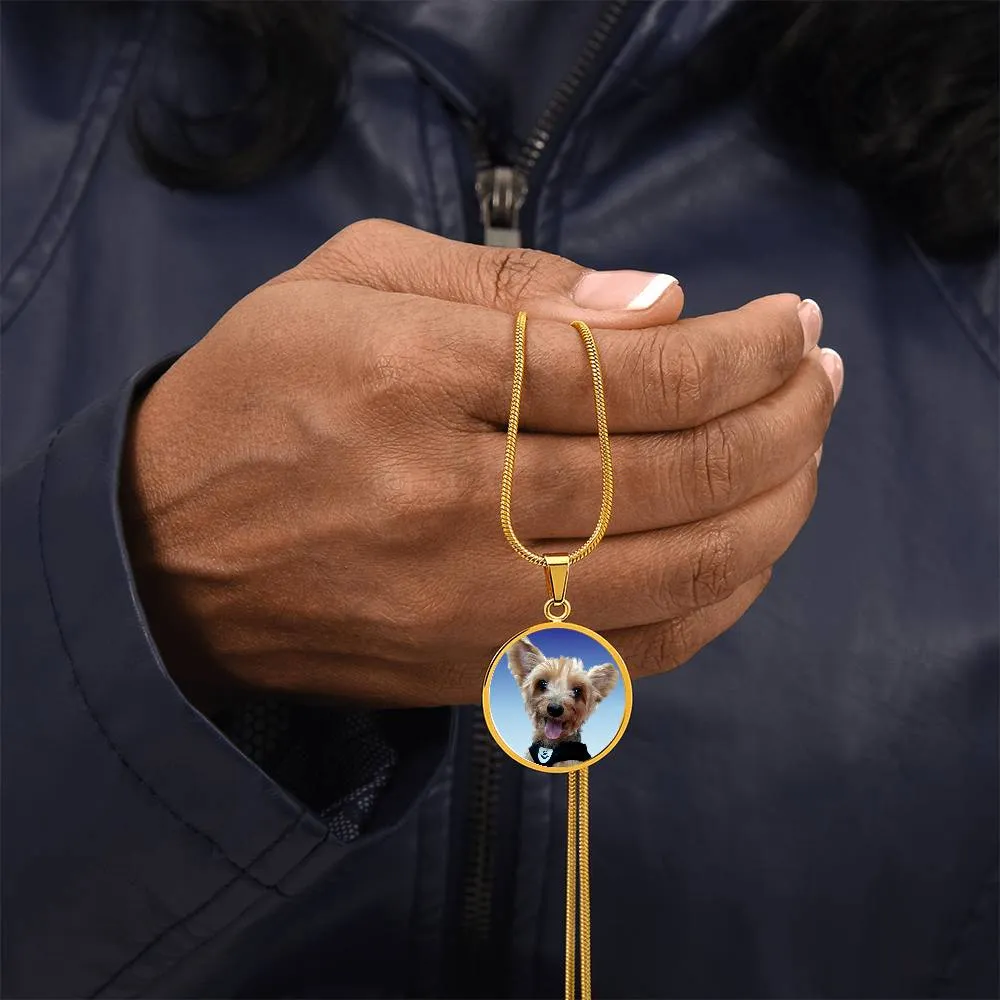 When Tomorrow Starts Without Me Personalized Photo Pet Memorial Pet Loss In Remembrance Circle Necklace With Engraving