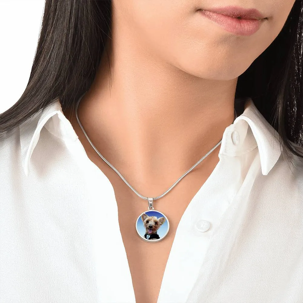 When Tomorrow Starts Without Me Personalized Photo Pet Memorial Pet Loss In Remembrance Circle Necklace With Engraving