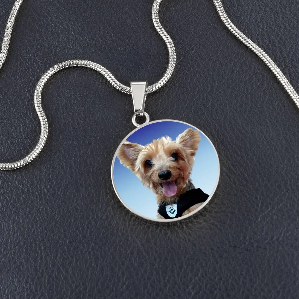 When Tomorrow Starts Without Me Personalized Photo Pet Memorial Pet Loss In Remembrance Circle Necklace With Engraving