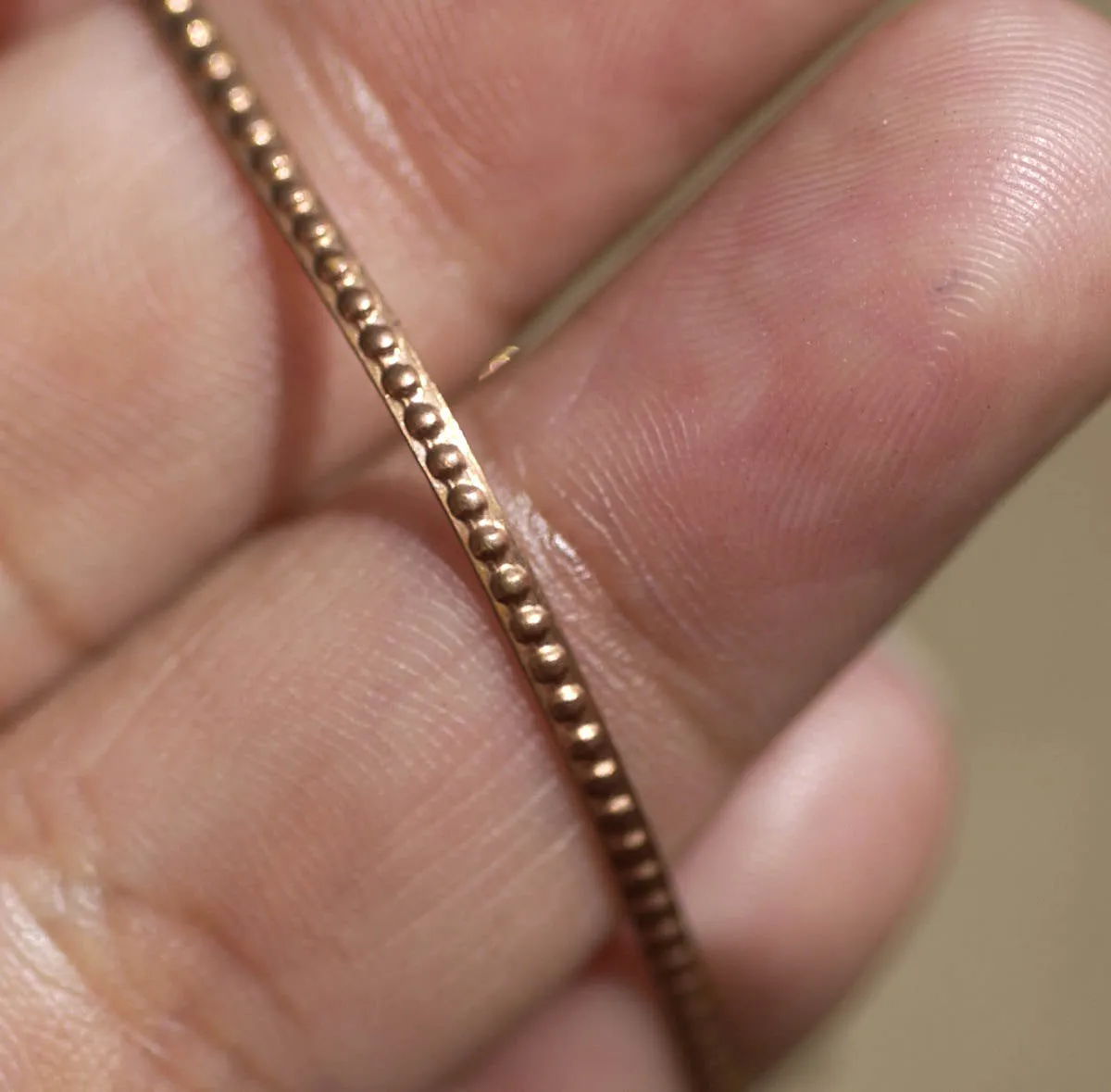 Wire Dots Design Pattern Stock Shank 1.5mm Textured Metal Wire - Rings Bracelets Pendants Metalwork Variety Metals