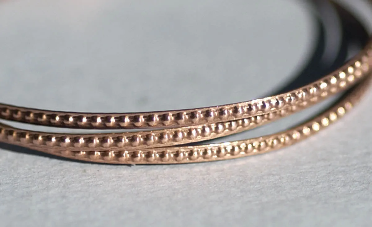Wire Play Dots Pattern Stock Shank 1.7mm Textured Metal Wire - Rings Bracelets Pendants Metalwork Variety Metals