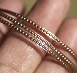 Wire Play Dots Pattern Stock Shank 1.7mm Textured Metal Wire - Rings Bracelets Pendants Metalwork Variety Metals