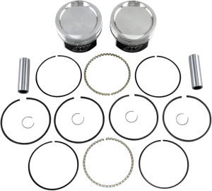 Wiseco K1723 K Piston Kit (73ci., Dished) - Standard Bore 3.498in., 8.5:1 Compression