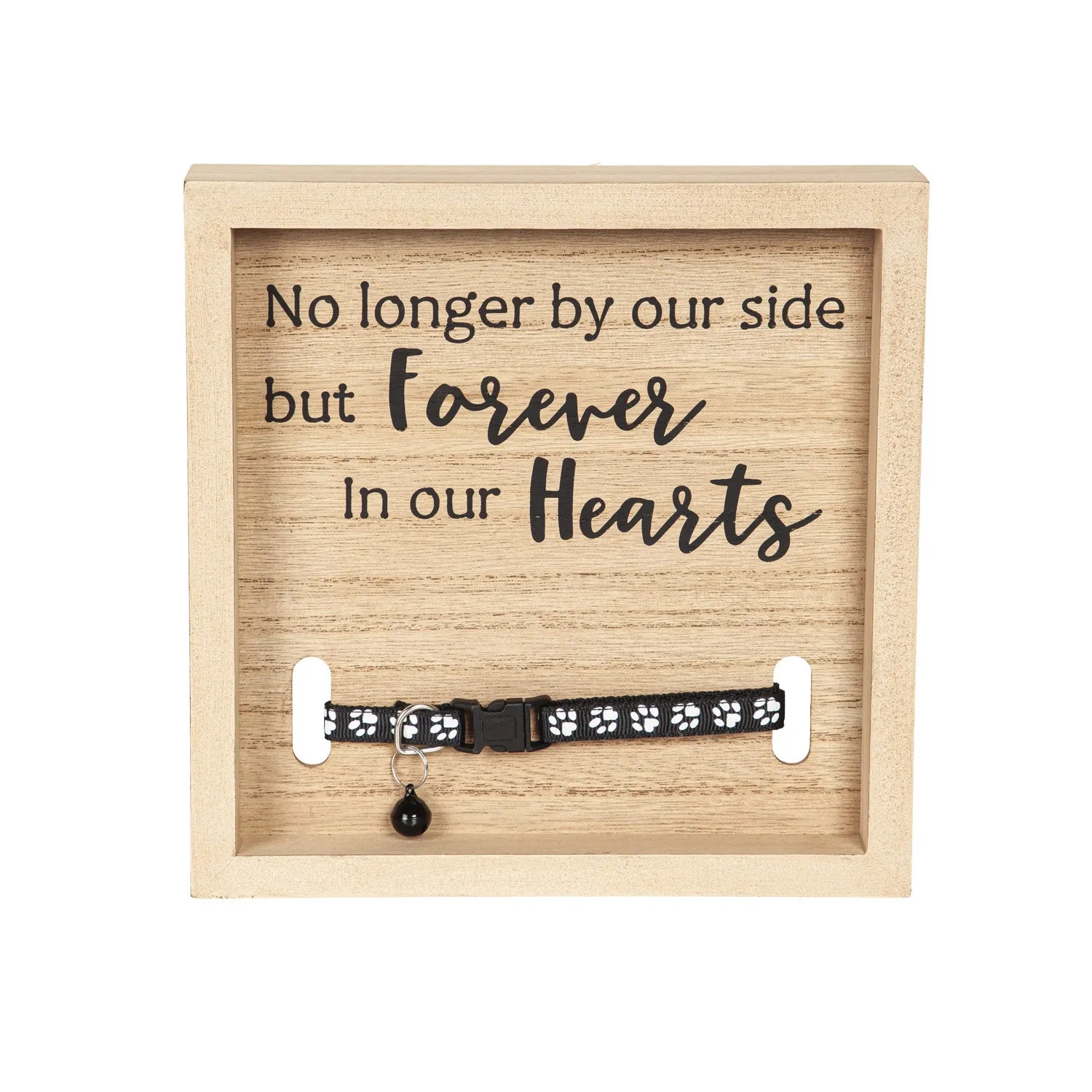 Wood Pet Memorial Tabletop Sign with Collar