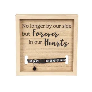 Wood Pet Memorial Tabletop Sign with Collar