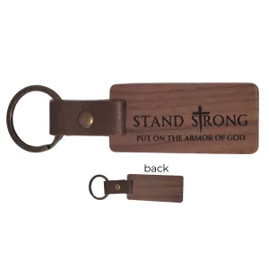 Wood Tag Key Rings - Faith Inspired